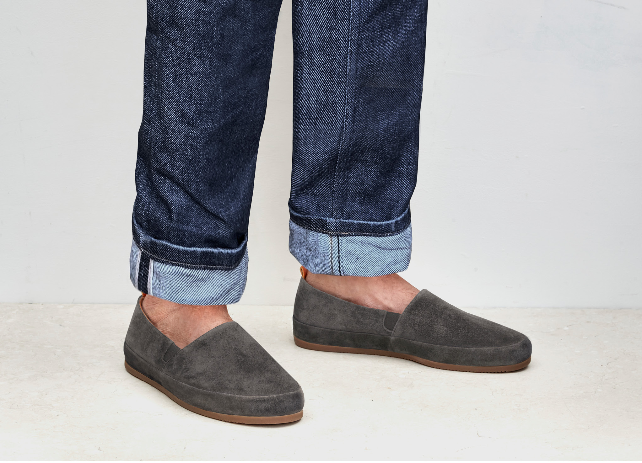 grey mens loafers
