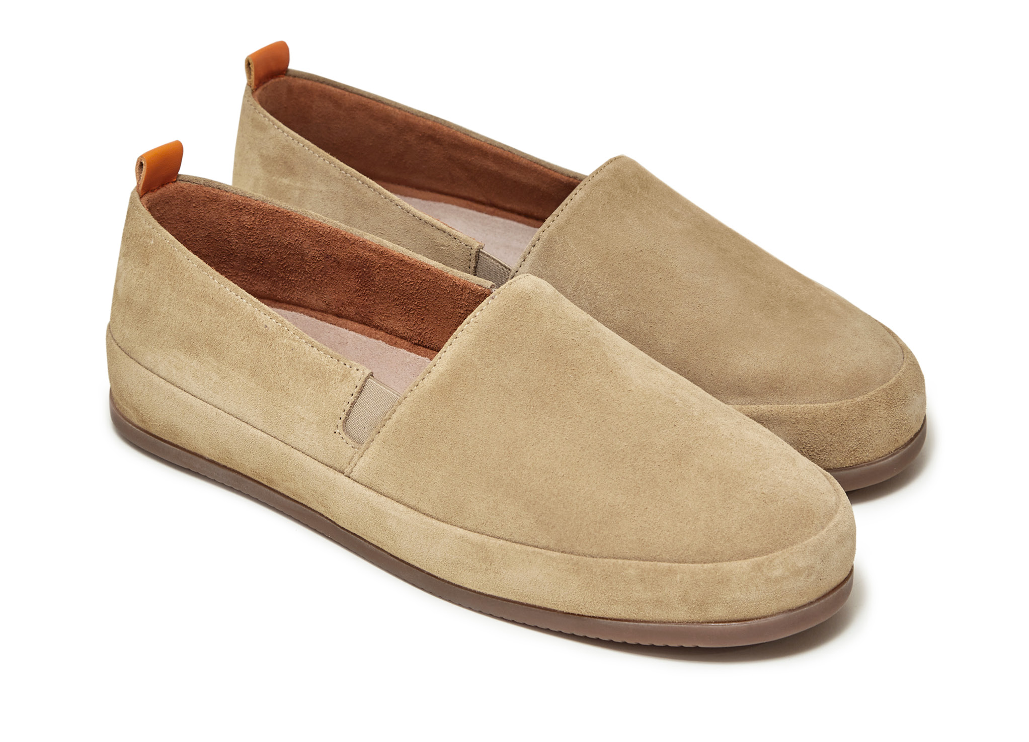 tan suede loafers