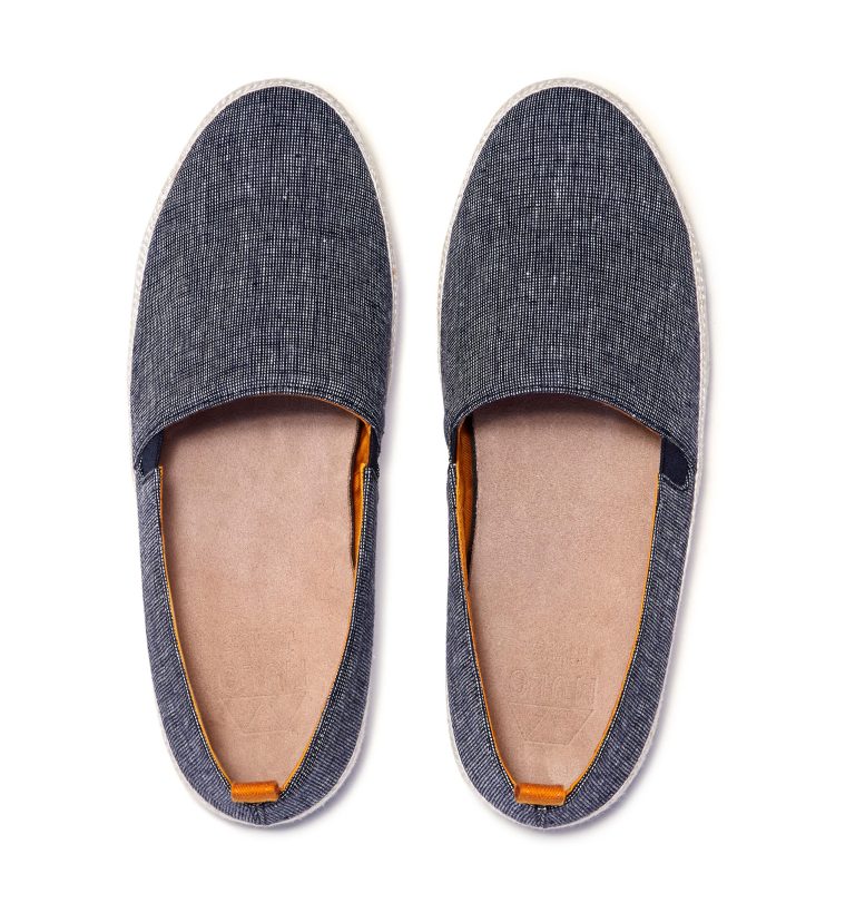 Men's Blue Espadrilles in Navy Linen Weave