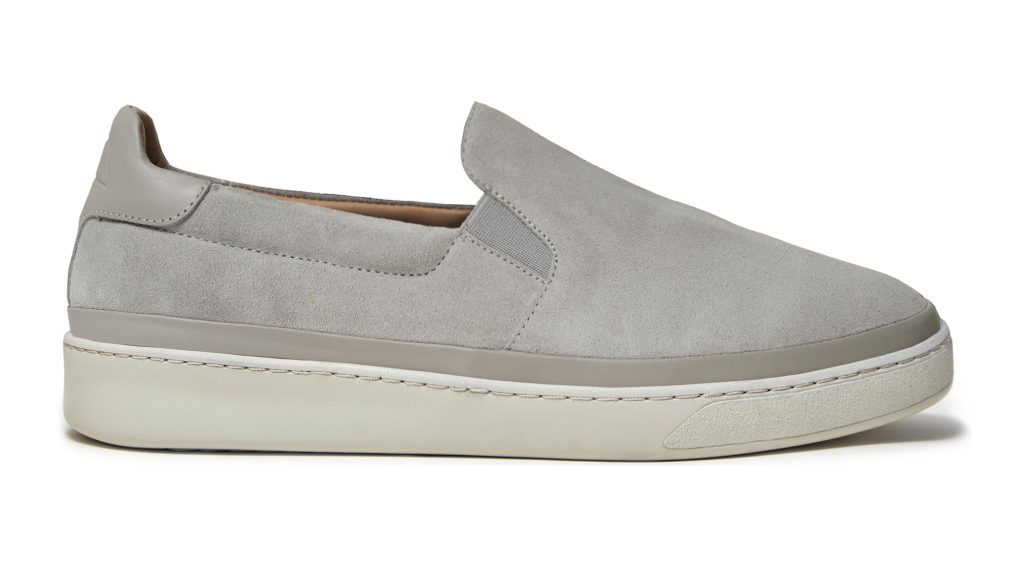 Grey Mens Slip-On Sneakers | MULO Shoes | Handmade Italian Suede