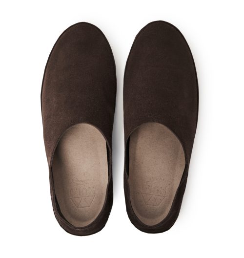 Dark Brown Suede Foldable Loafers