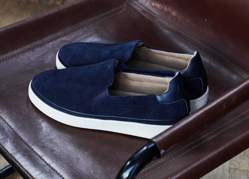 Navy Blue Slip-On Sneakers for Men